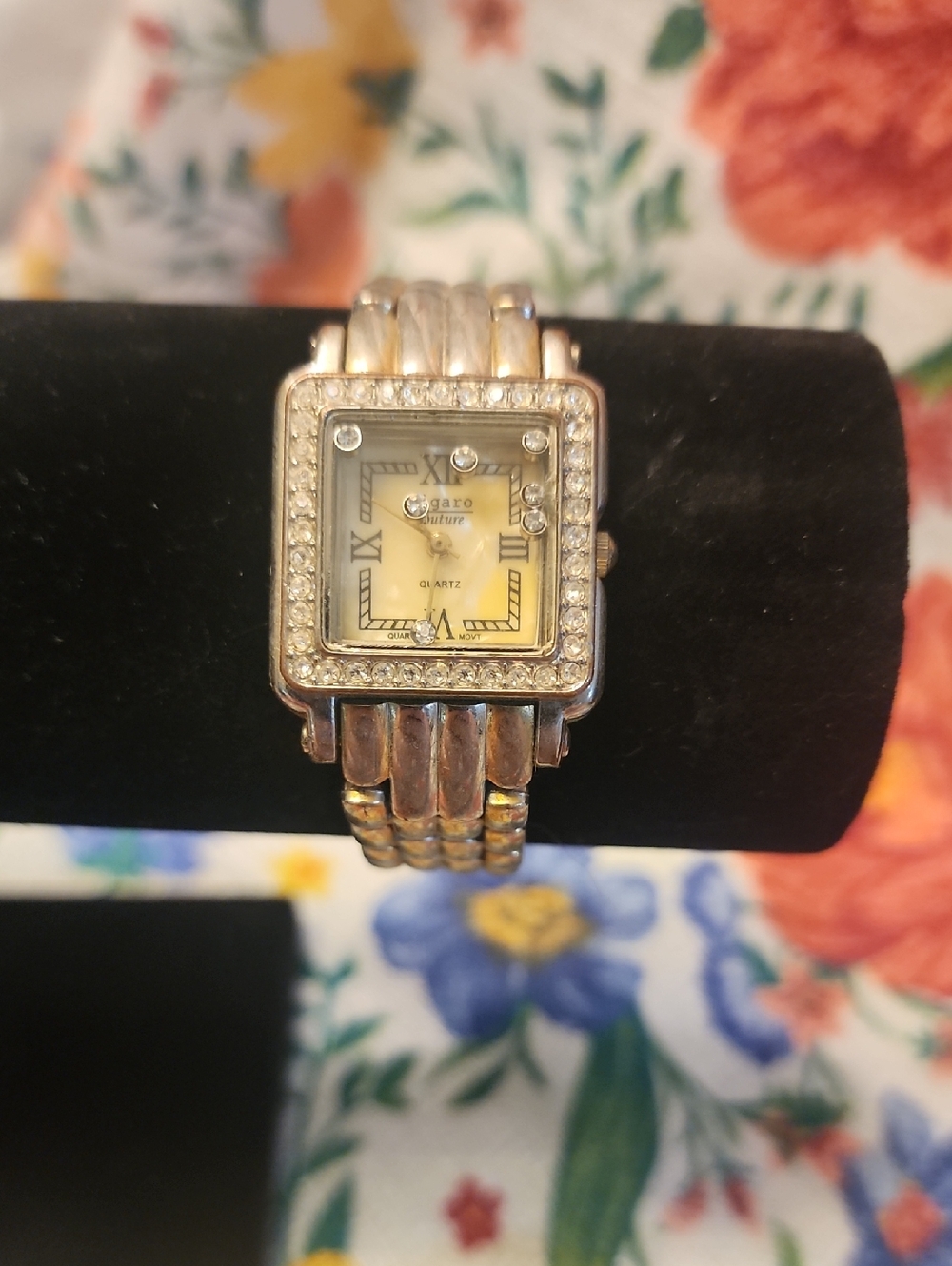 Gold-Tone Crystal Accent Women's Watch